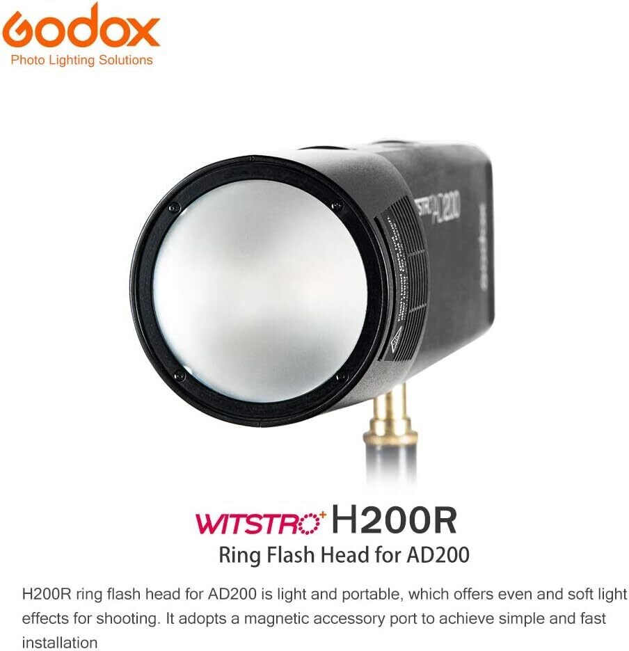 Cabezal de Flash de anillo Godox H200R