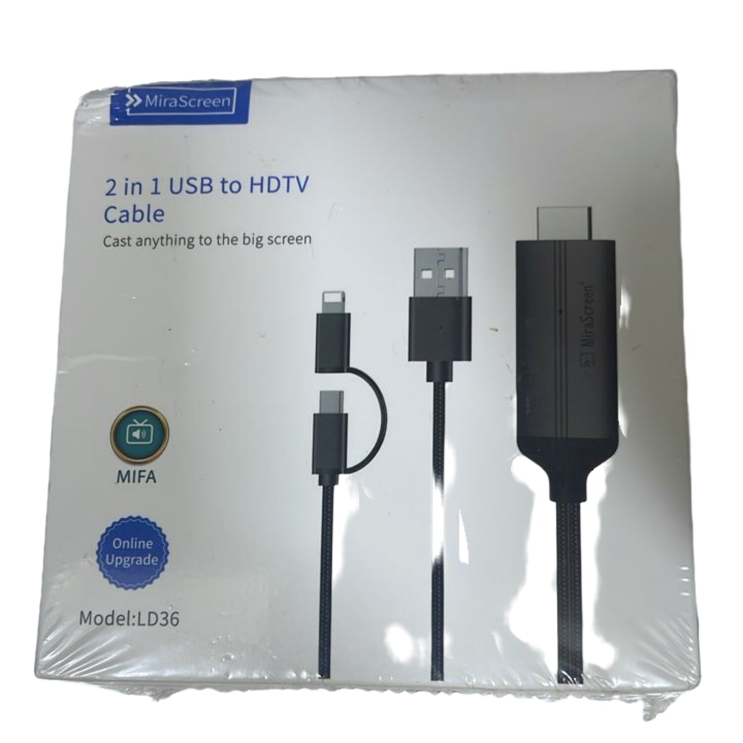 Cable Adaptador HDMI de Teléfono a TV 1080P Tipoc/lightning, MiraScreen