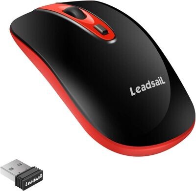 Mouse inalámbrico para PC y Laptop LeadsaiL LX-001-1 Rojo/Negro