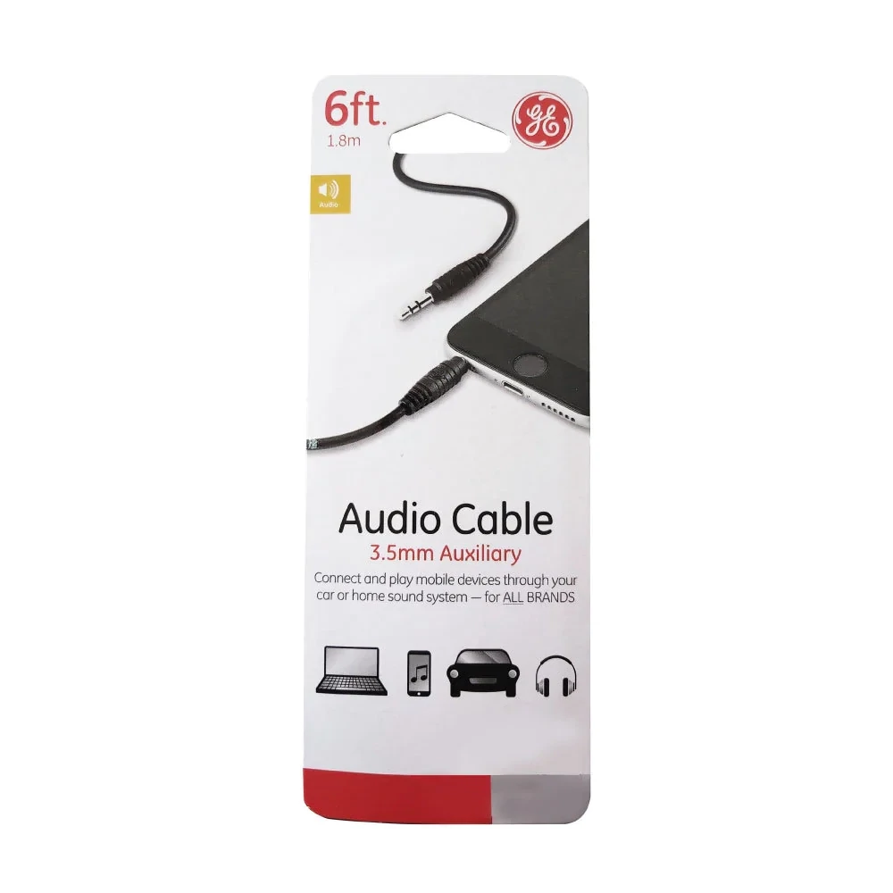 Cable Auxiliar de Audio de 3.5 mm GE 3 metros