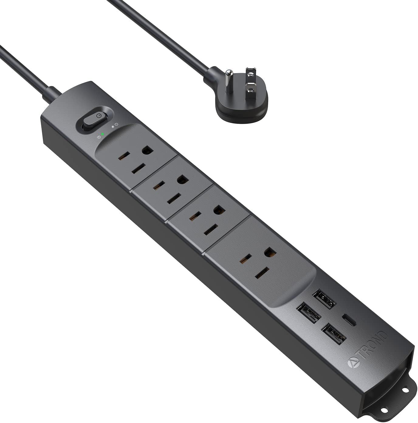 TROND Regleta de protección contra sobretensiones con USB
