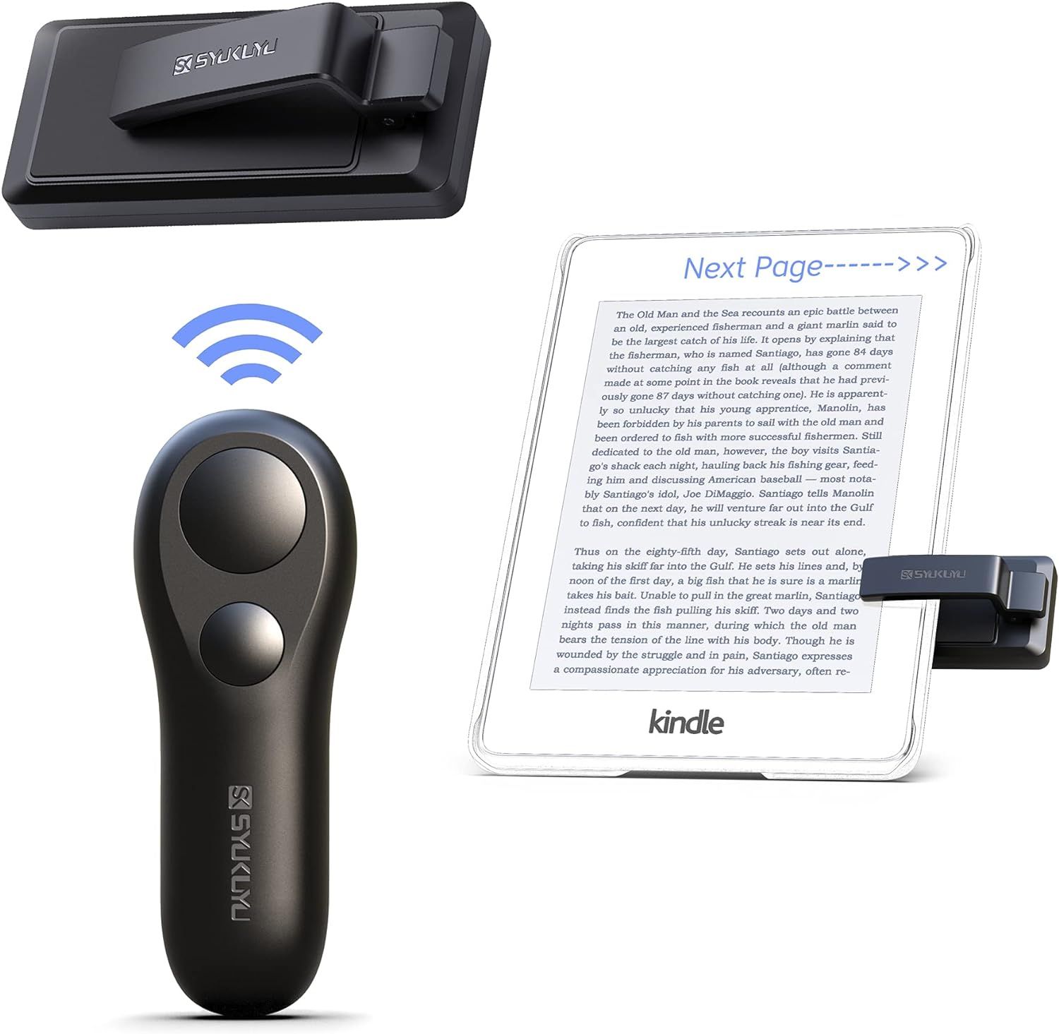RF Remote Control Page Turner para Kindle, SK SYUKUYU