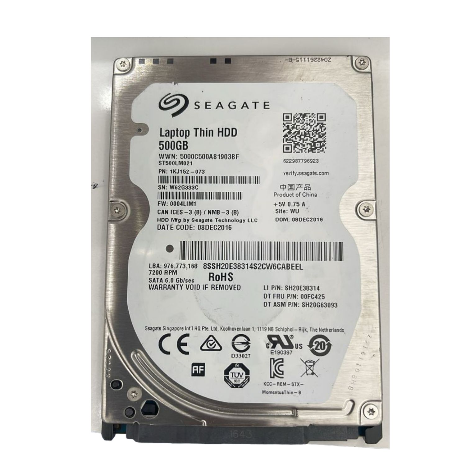 Disco Duro 500GB Seagate ST500LM021 2.5 para Laptop