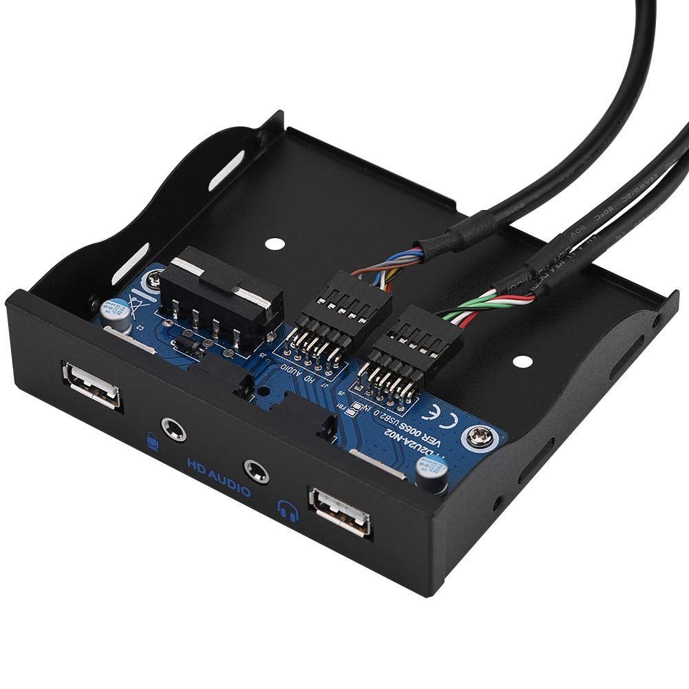 Panel frontal 3,5&#39; para cpu con  2 puertos USB2.0 y HD-Audio
