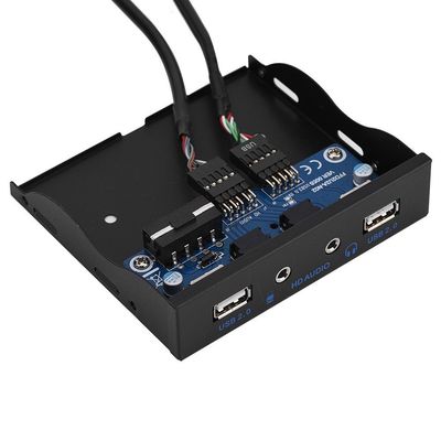 Panel frontal 3,5' para cpu con  2 puertos USB2.0 y HD-Audio