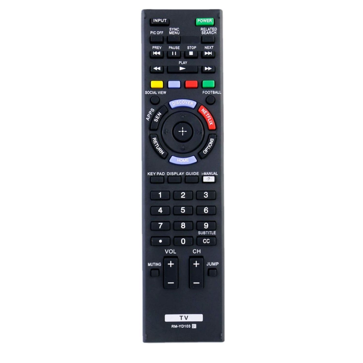 Control Universal Smart TV RM-YD103 para tv sony