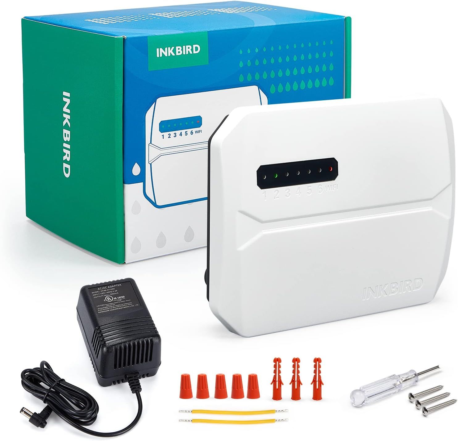 Controlador de aspersor inteligente de 6 zonas, INKBIRD IIC-600-WIFI