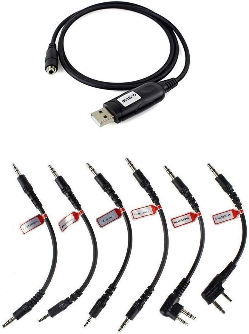 Cable de programación de radio bidireccional 6 en 1