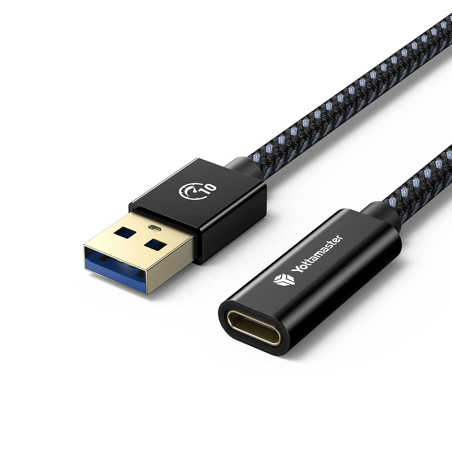 Cable adaptador USB 3.1 Gen 2 A a USB C, 10 Gbps, Yottamaster