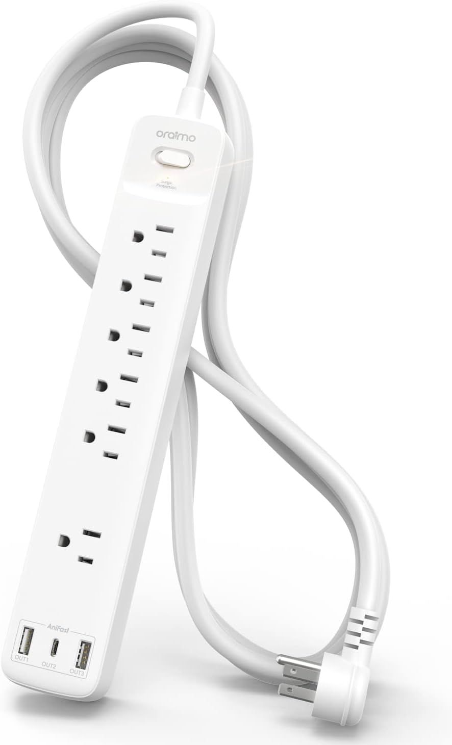 Regleta Electrica con puertos USB-C, Oraimo