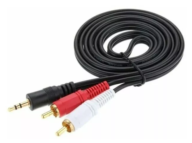 Cable De Audio Auxiliar 3.5mm A 2 Rca Macho 3 mts