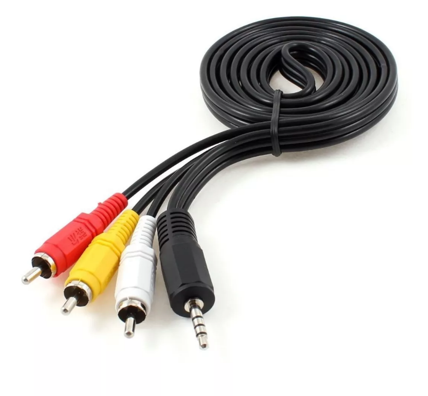 Cable De Audio Auxiliar 3.5mm a 3 Rca Macho 3 Mts