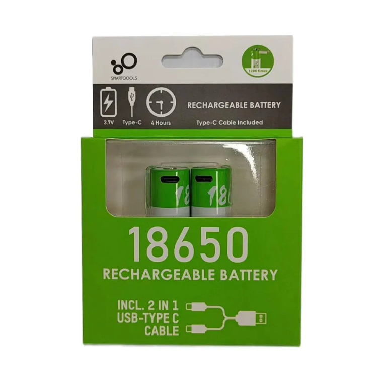Batería recargable tipo C 18650 de 3,7V/2000 MAH