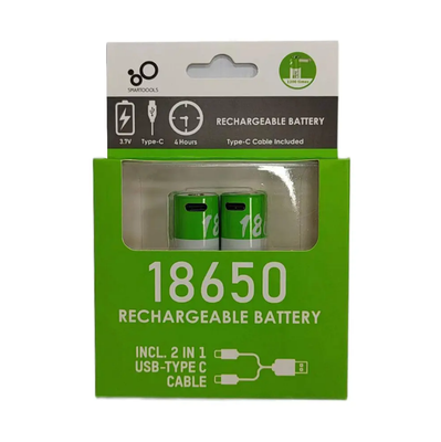 Batería recargable tipo C 18650 de 3,7V/2000 MAH