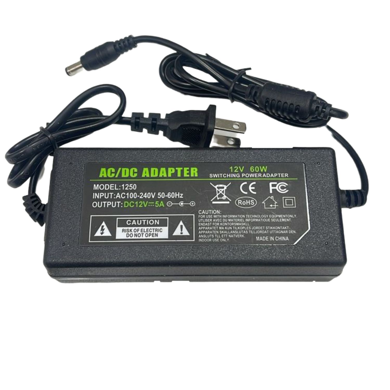 Transformador AC 110V/240V a DC 12V 5amp