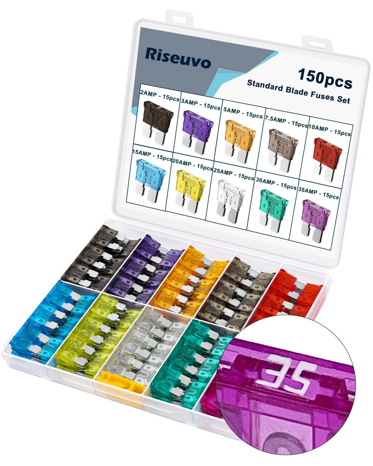 KIT  de 147 fusibles estándar para automóvil