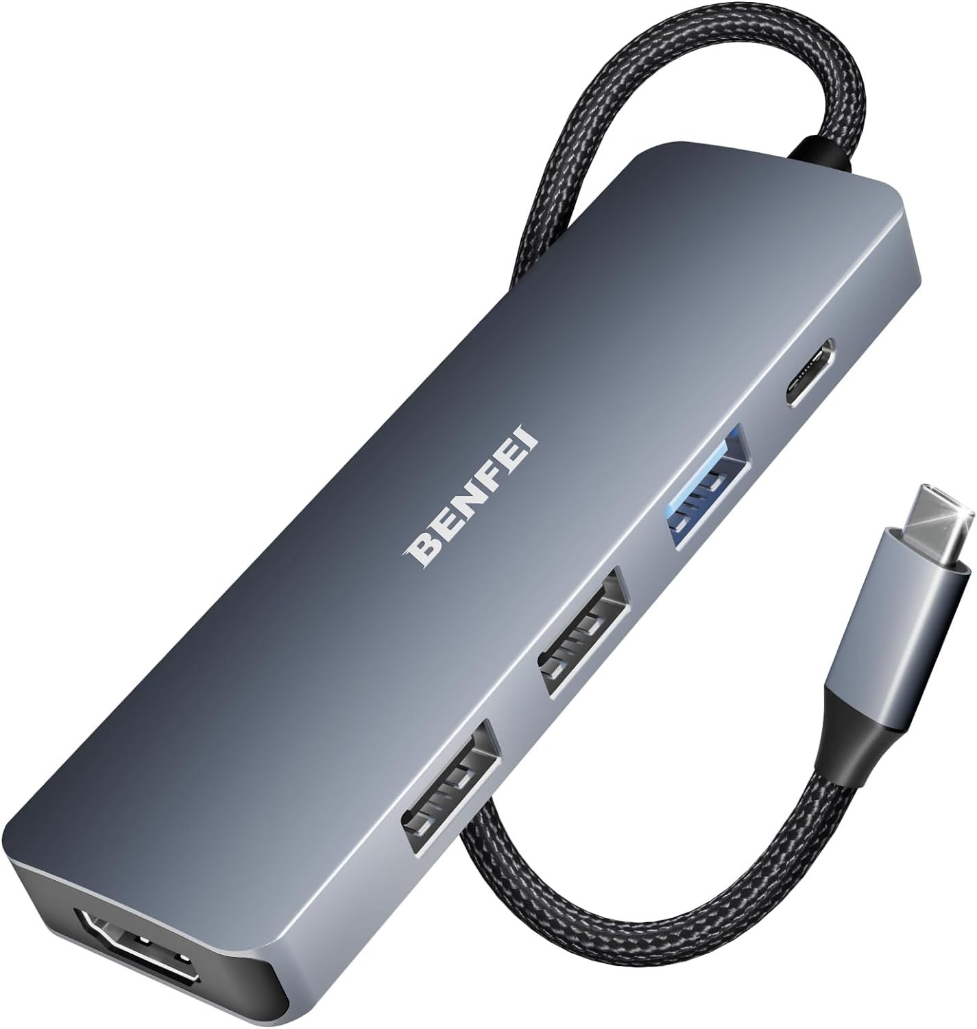 Hub USB C 5 en 1 con HDMI 4K, ​BENFEI