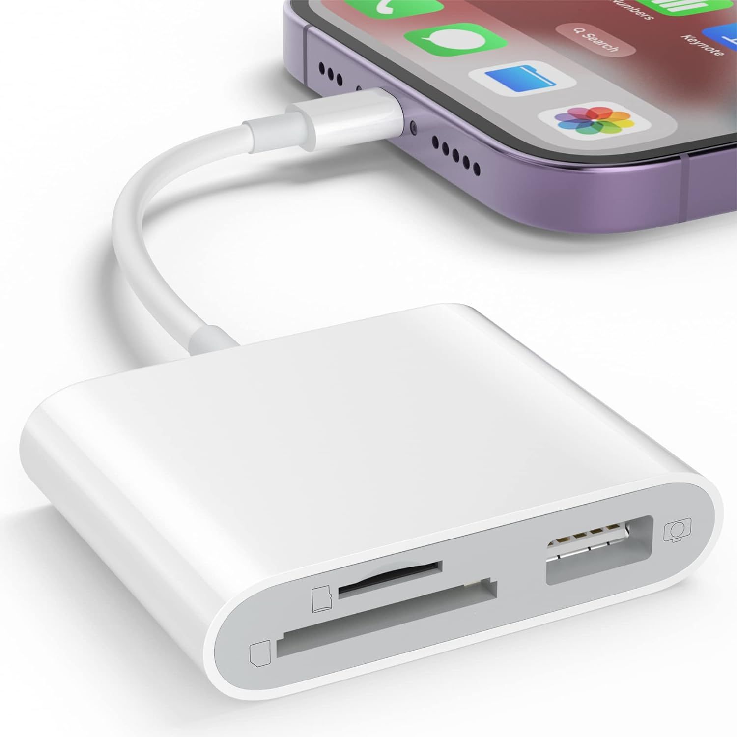 Lector de tarjetas SD para iPhone, Oyuiasle