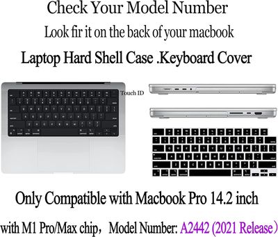 Funda para MacBook Pro de 14 pulgadas A2442, AOGGY
