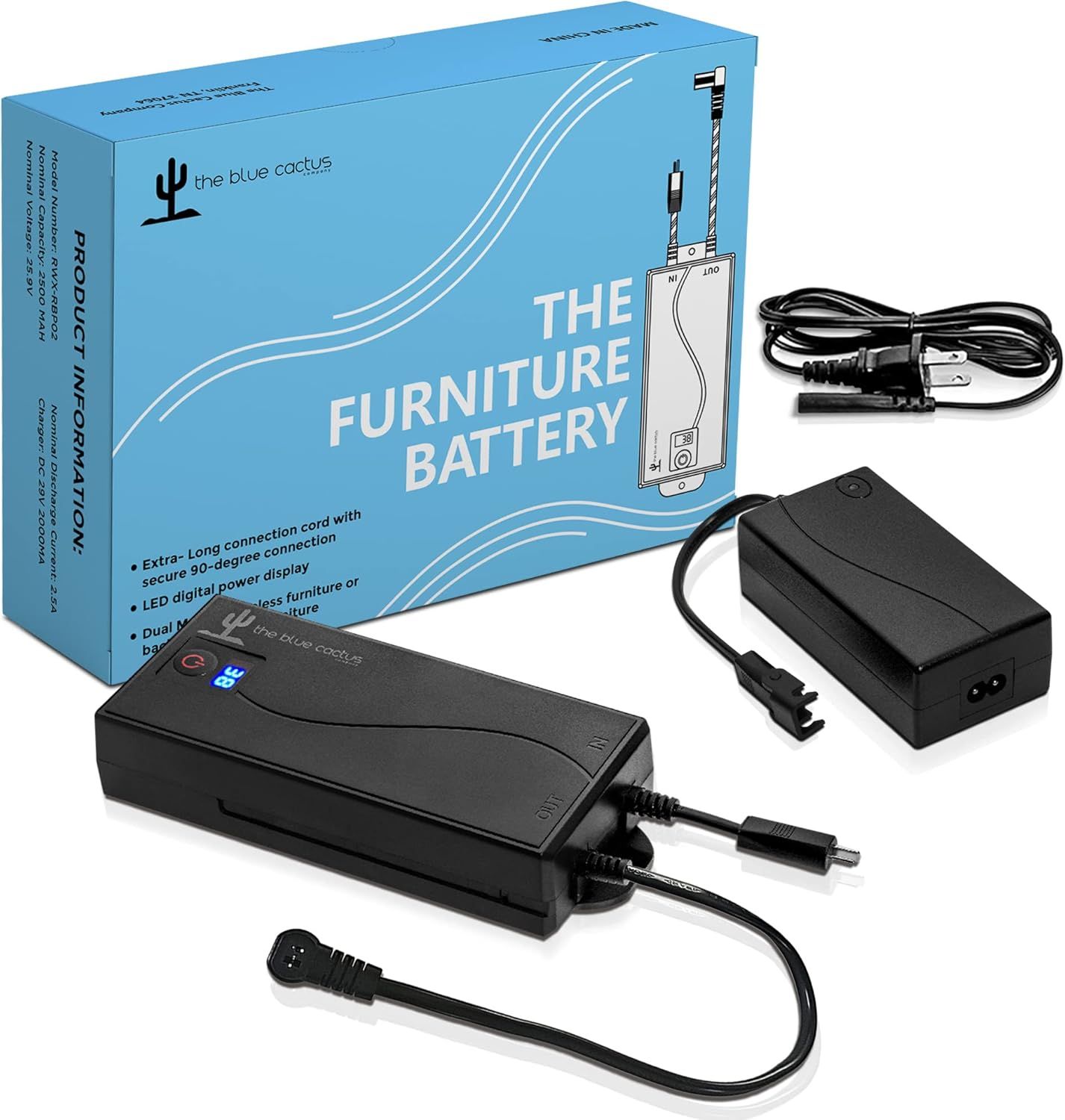 Batería universal para muebles reclinables con pantalla LCD