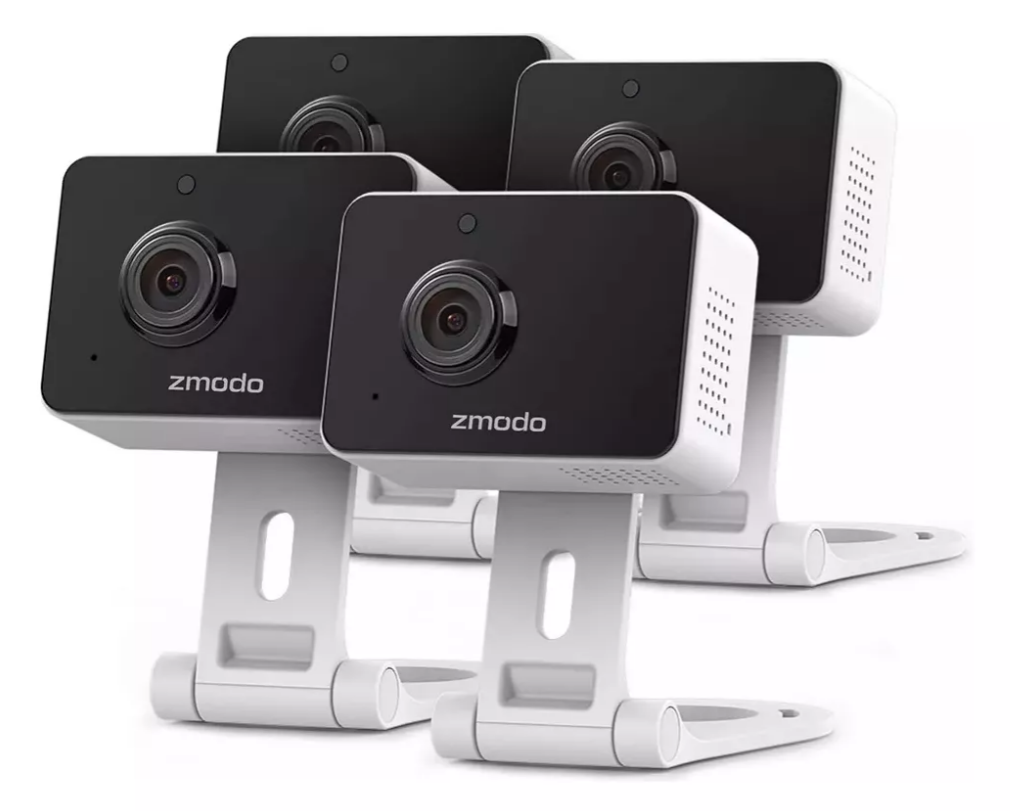 Zmodo 1080p Mini Cámara Wifi, Audio Bidireccional, 4 Pack