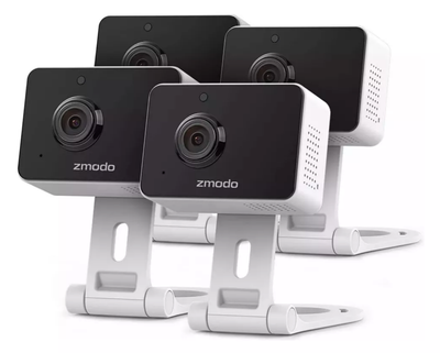 Zmodo 1080p Mini Cámara Wifi, Audio Bidireccional, 4 Pack