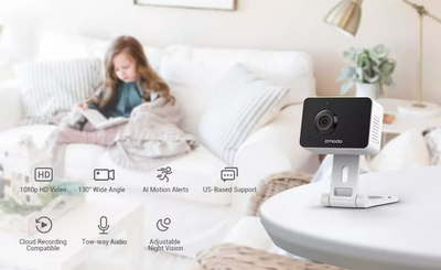 Zmodo 1080p Mini Cámara Wifi, Audio Bidireccional, 4 Pack