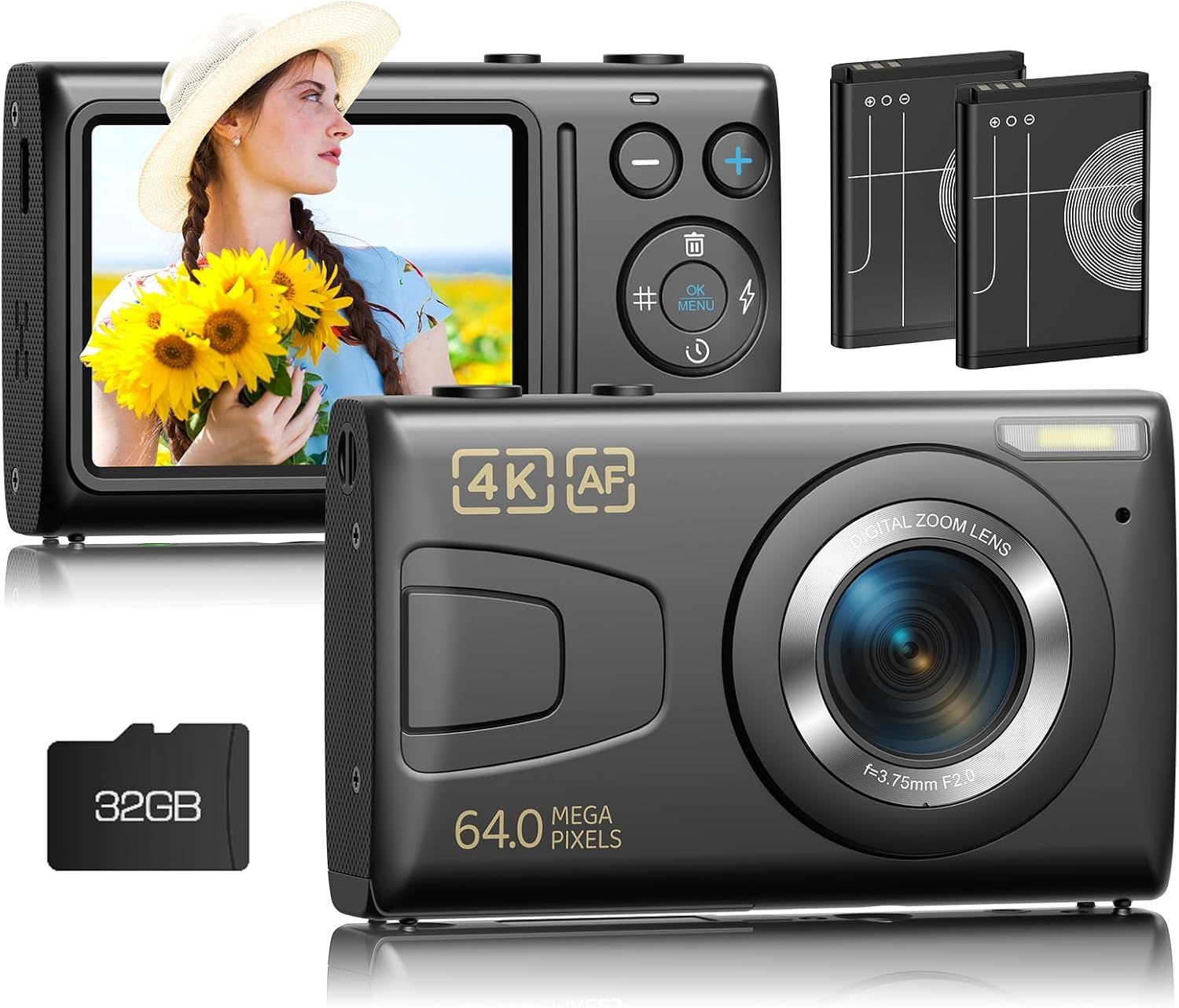 Camara digital 4K de enfoque automático