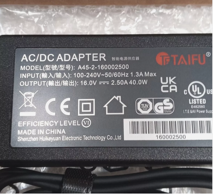 Adaptador de corriente CA/CC Taifu A45-2-16000250 0 16,0 V 2,50 A para Canon Pixma y otras