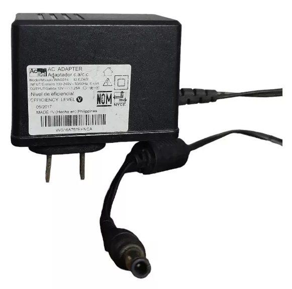 Cargador Acbel Wag016 Con Pin Central 12v A 1.25a