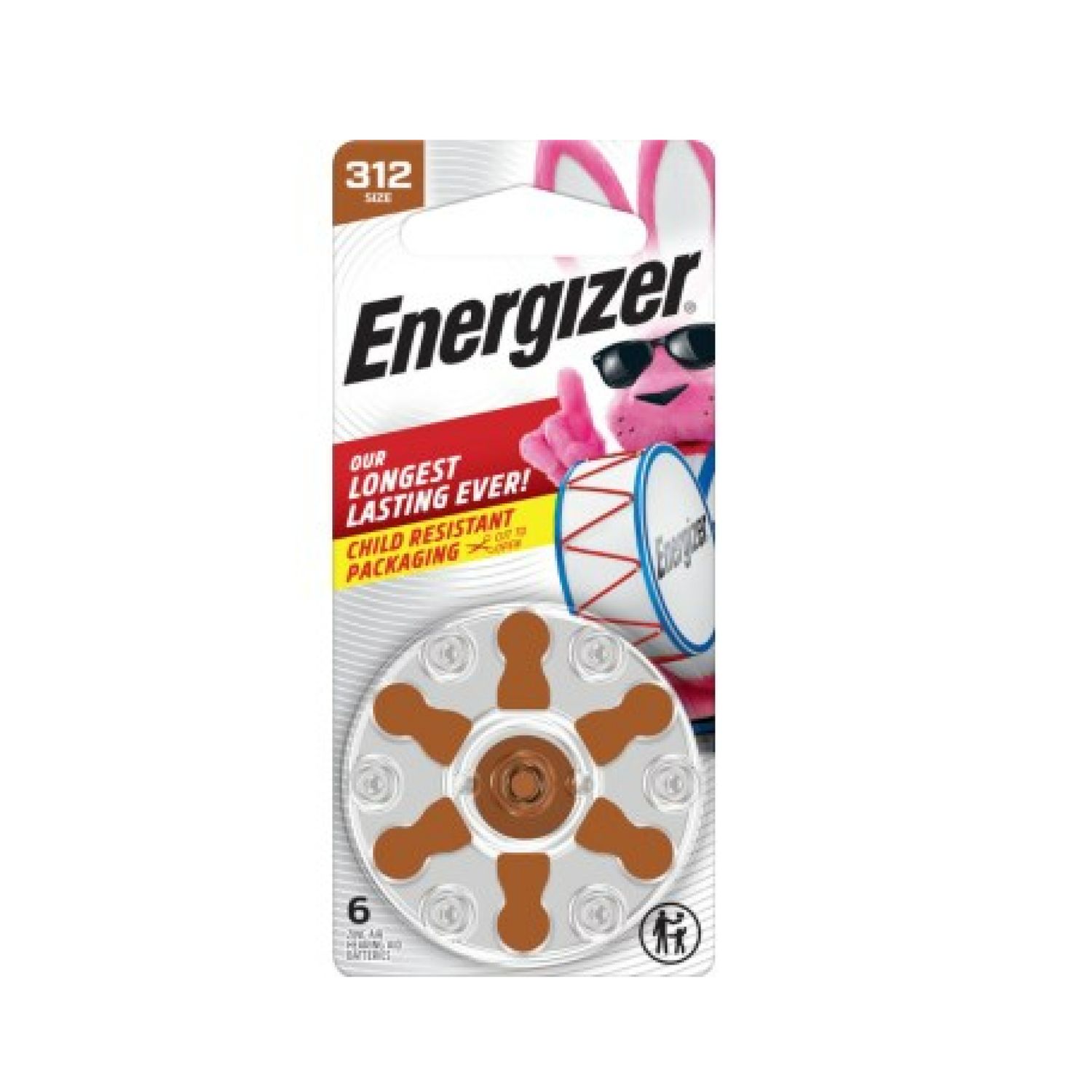 Baterias para equipos auditivos Energizer tamaño 312