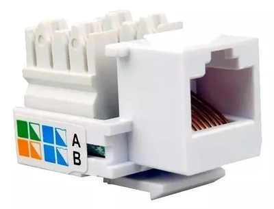 Coupler Keystone  Jack RJ45 tipo 110 CAT.6E (PCGKJC6TYRJBL) AZUL