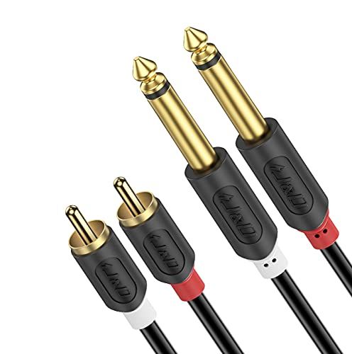 Cable de audio estéreo J&amp;D Dual TS a RCA