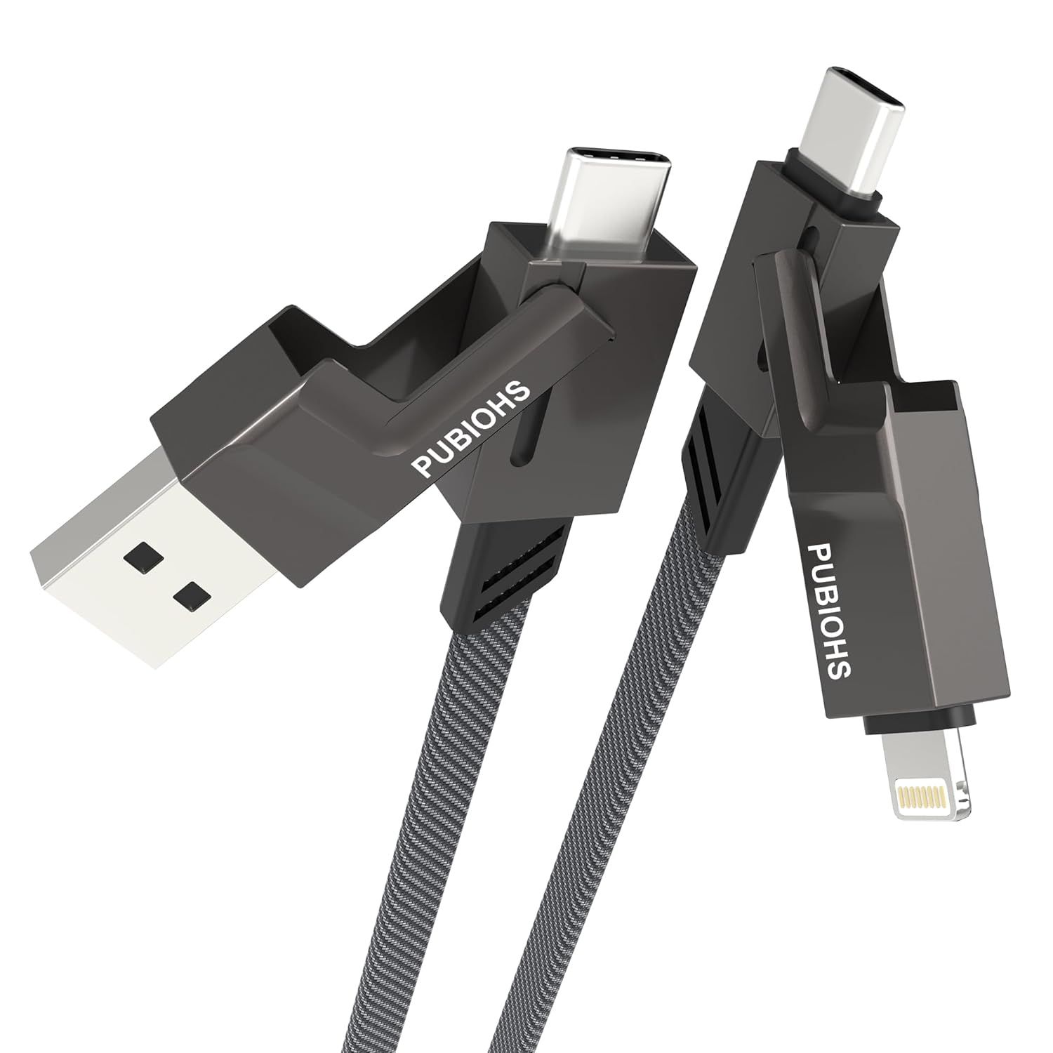 Cable Lightning USB C 4 en 1 serie SHEZI de 1.8mts– Carga rápida de 60 W