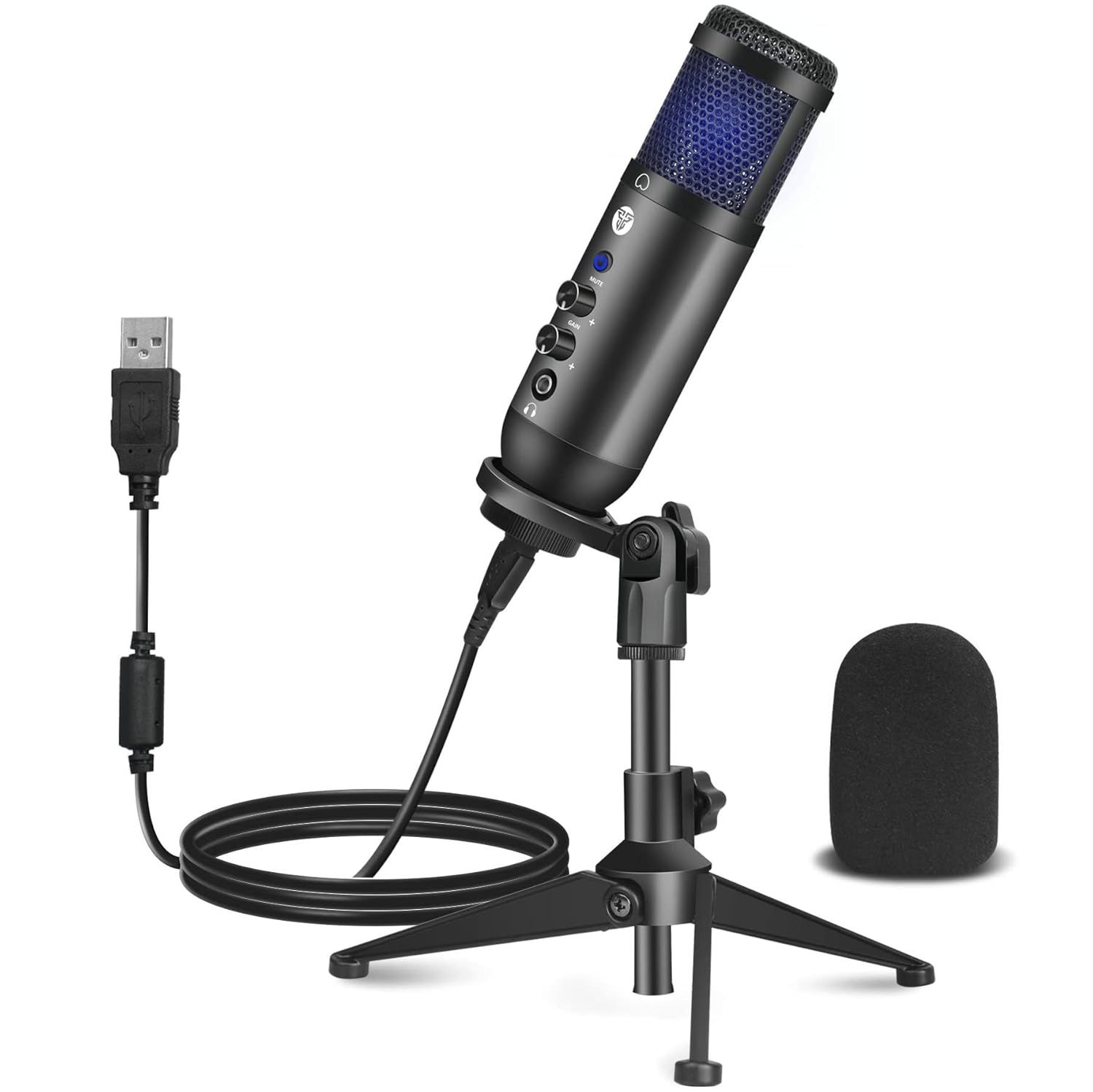 Microfono de condensador USB RGB, FANTECH Leviosa MCx01