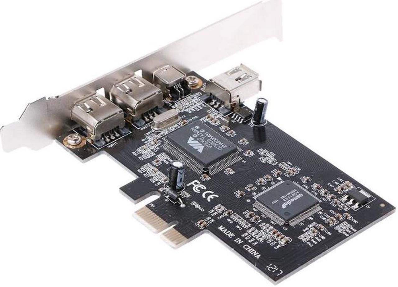 Tarjeta Firewire PCI-e 1X IEEE 1394A de 4 puertos (3+1)
