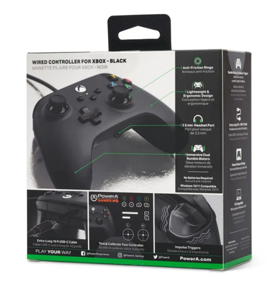 Control Alambrico PowerA para Xbox Series X|S - Negro