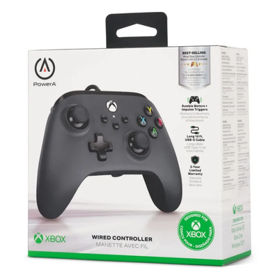 Control Alambrico PowerA para Xbox Series X|S - Negro