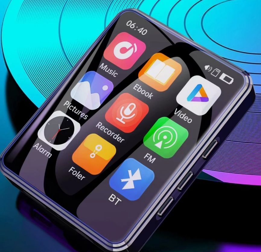 Reproductor de música MP3 Bluetooth de 32GB con pantalla táctil de 2,4&quot;.