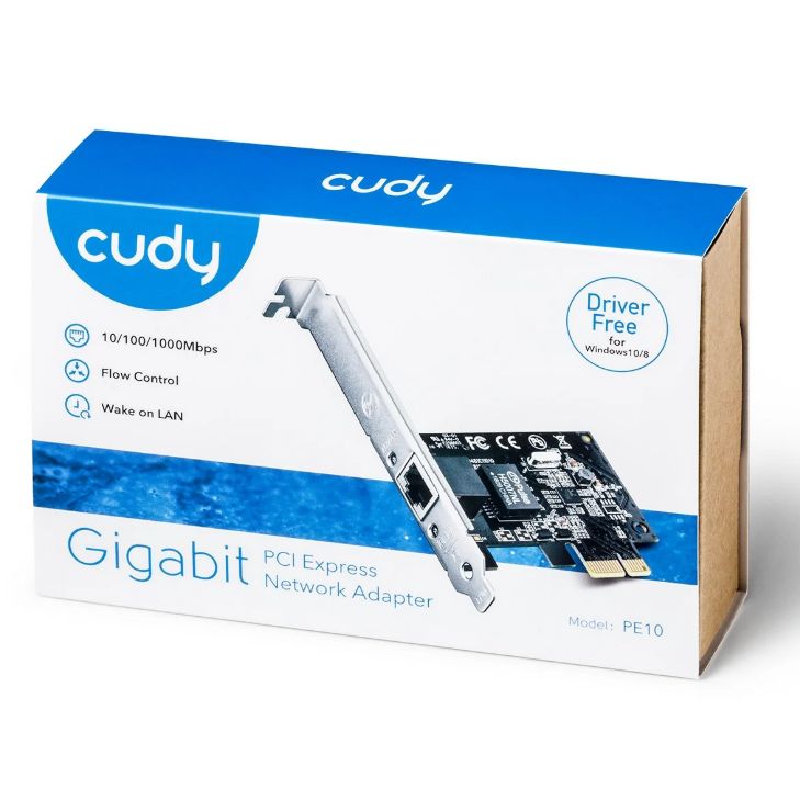 Tarjeta Adaptador de red Gigabit PCI Express Cudy 10/100/1000