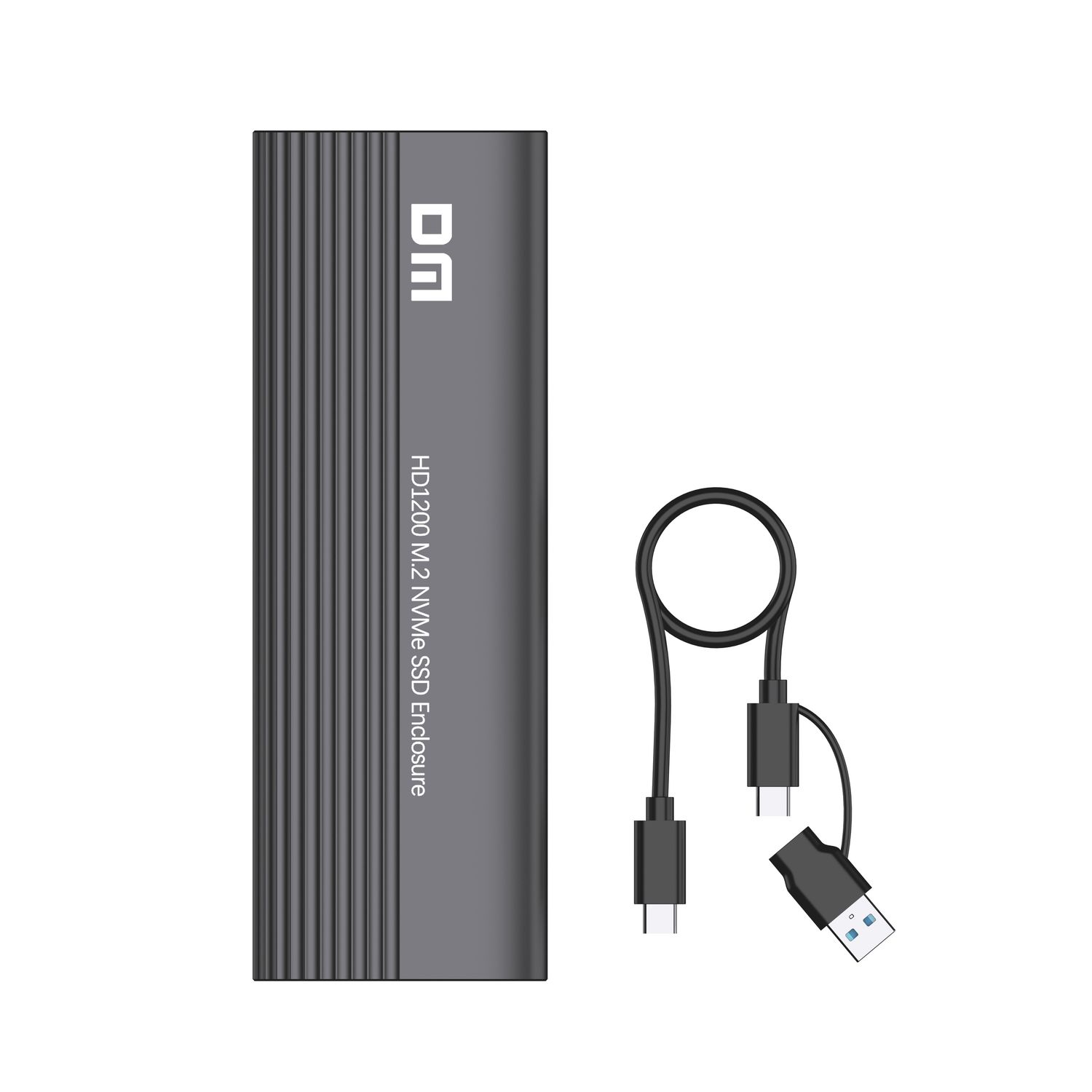 Case para disco duro M.2 NVME a USB3.1 tipo C, HD1200