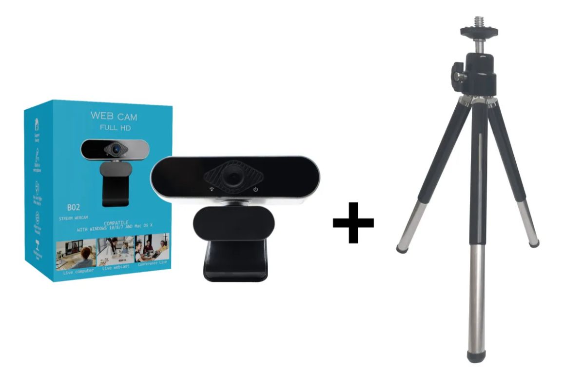 Camara web para videoconferencia 1080P B02 con tripode