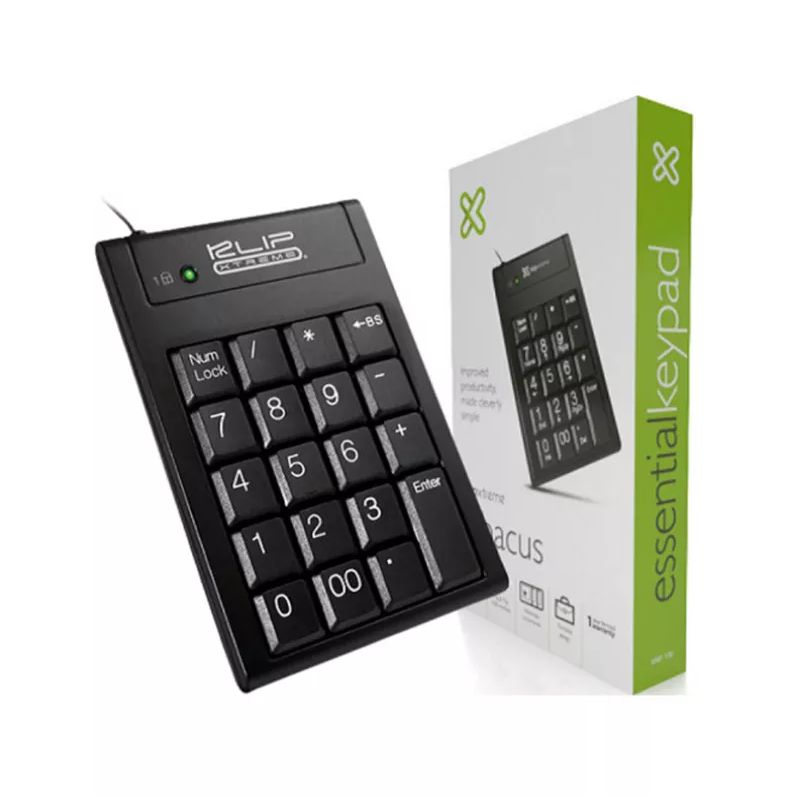TECLADO NUMERICO KLIPXTREME KNP-100 NEGRO USB