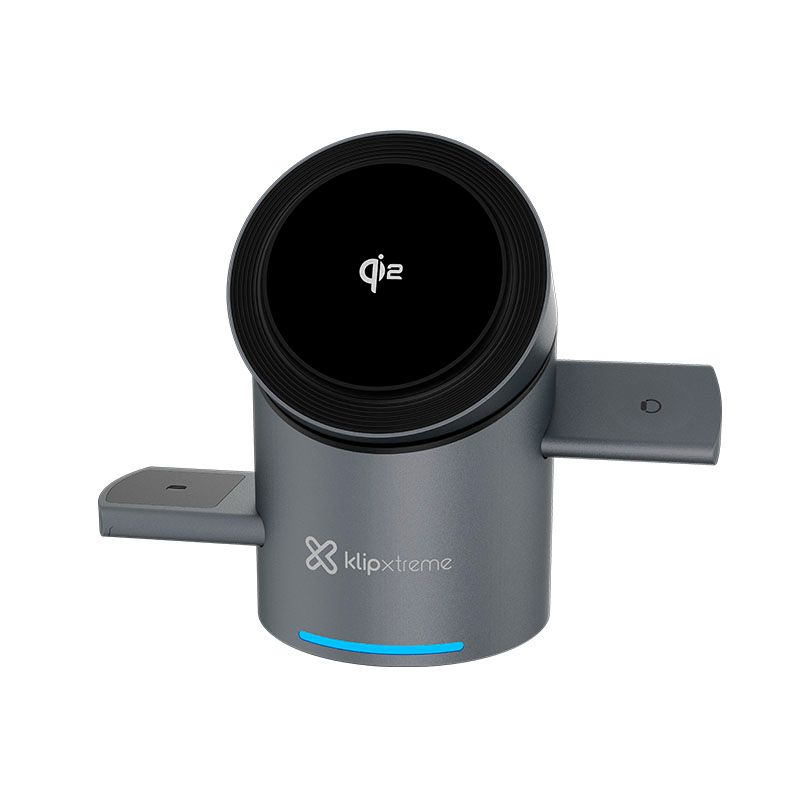 Estacion de carga inalambrico para Iphone, apple watch y Airpod, 15W Klip Xtreme KDC400