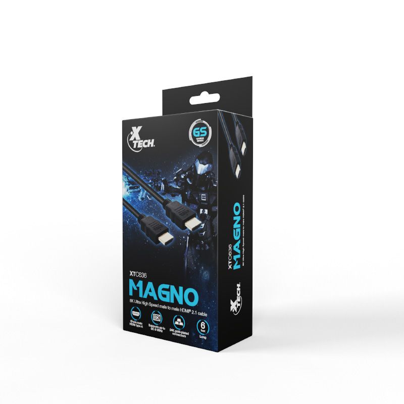 Cable HDMI 2.1 de 8K Certificado de 1.8mts Xtche Magno XTC636