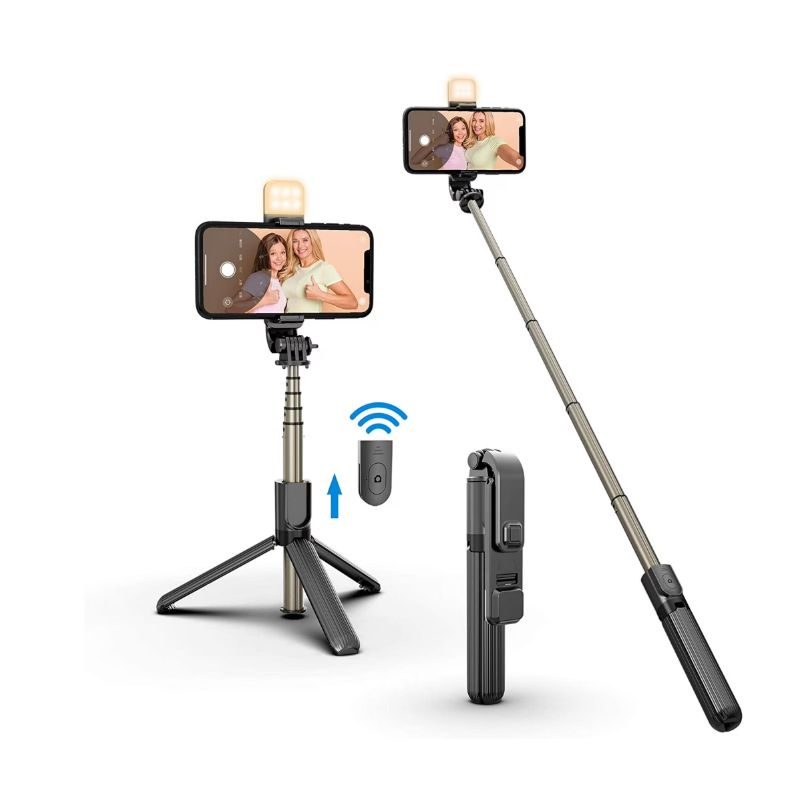 Trípode para Teléfono de 27" con Control Remoto Bluetooth