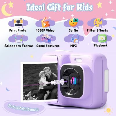 Camara de impresión instantánea para niñas on tarjeta SD de 32 GB, FUNSHOT20