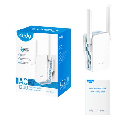 Extensor de rango Wi-Fi de malla AC1200, CUDY RE1200