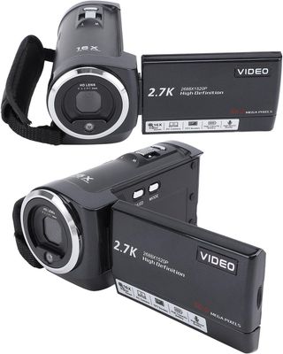 Videocamara de video, QHD 2.7K videocámara 50MP 16X 32GB