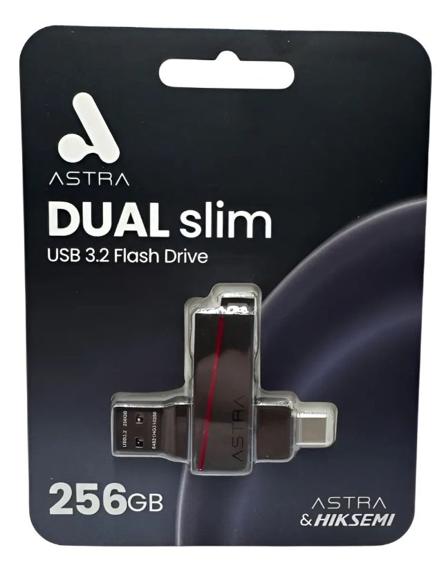 PENDRIVE ASTRA 256GB DUAL SLIM USB 3.2 ASUSB256GB